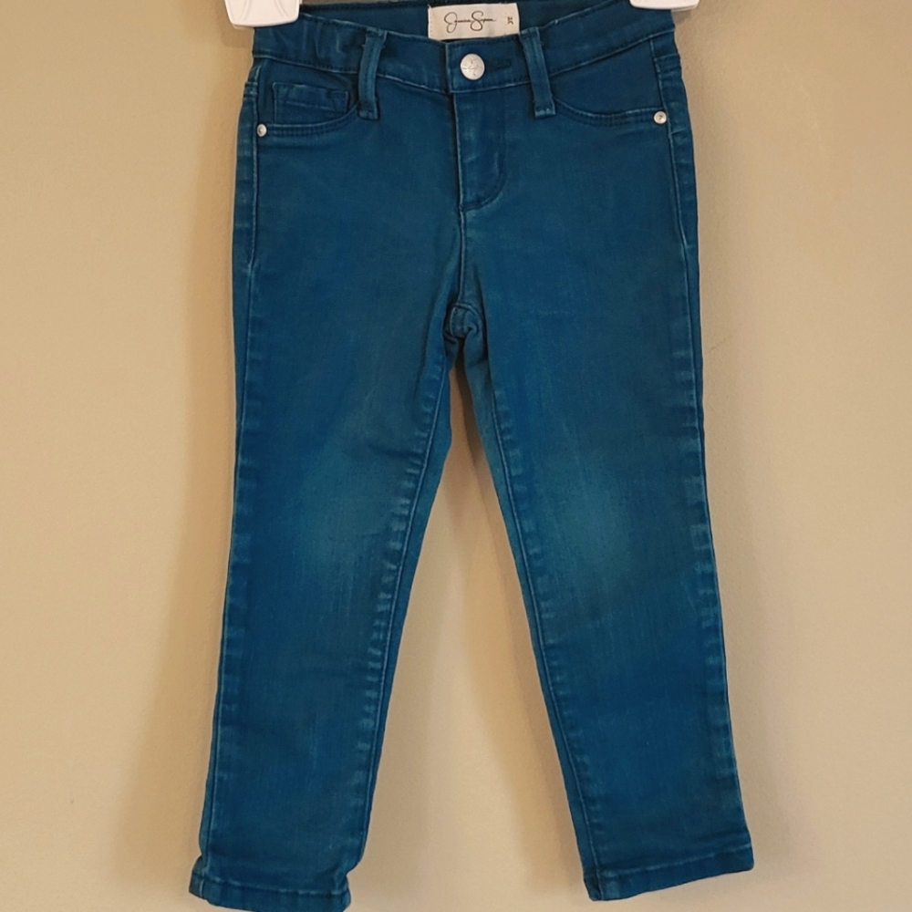 Jessica Simpson teal skinny fit jeans